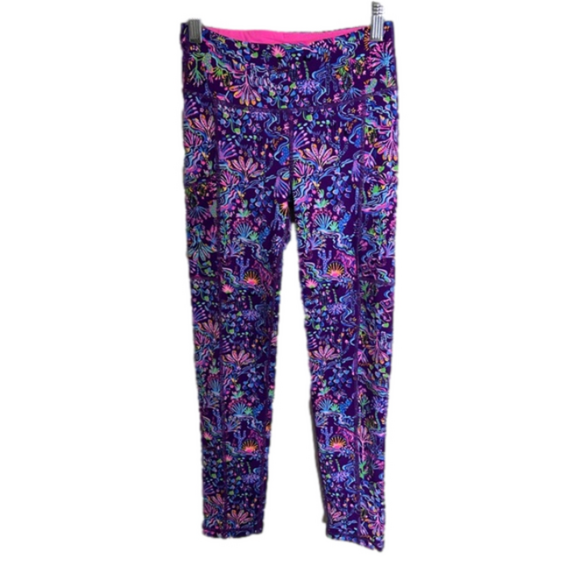 Lilly Pulitzer Pants - LILLY Pulitzer weekender his rise legging purple berry colony print size XS